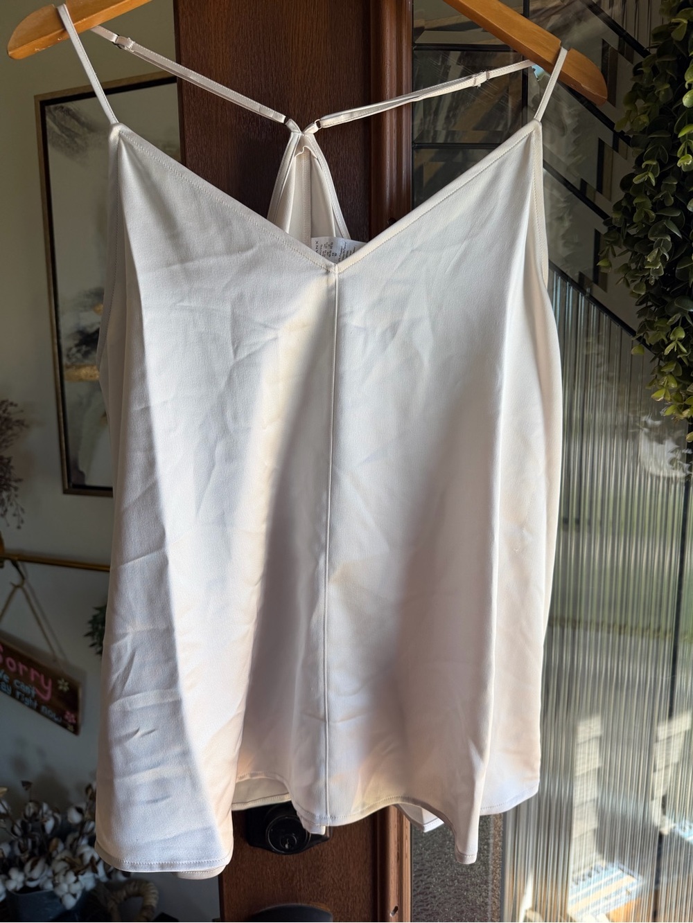 NWT SPANX Ivory Strappy Racerback Camisole Tank Top XL